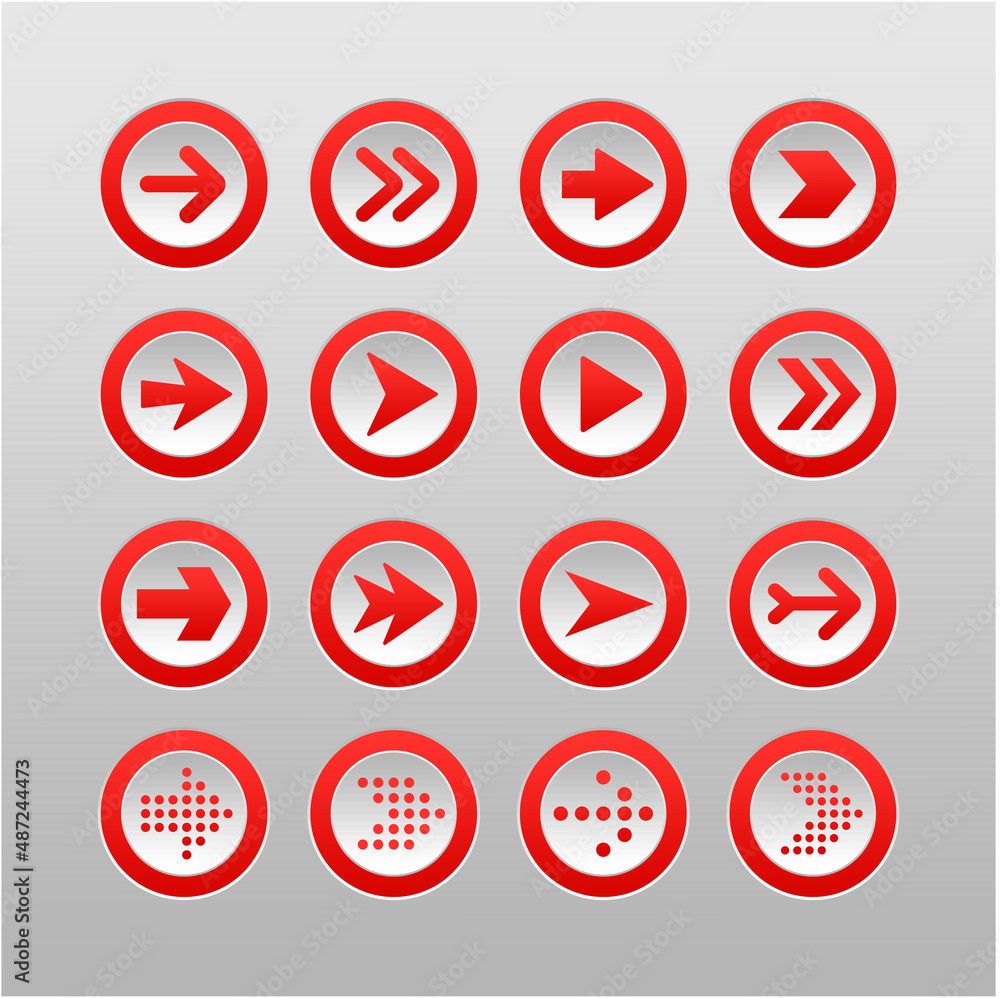 Arrow click button design collection Arrow click button design collection