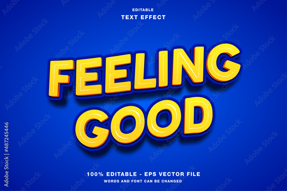 Feeling Good 3D Editable Text Effect