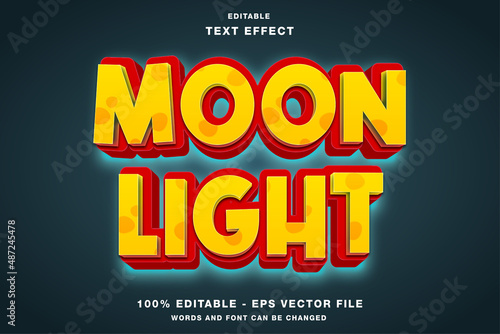 Moon Light 3D Editable Text Effect