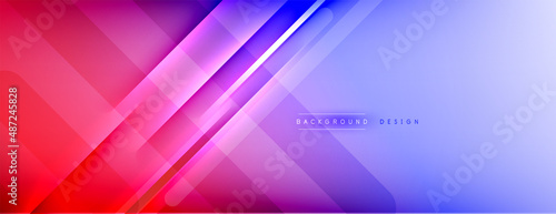 Abstract background. Shadow lines on bright shiny gradient background.