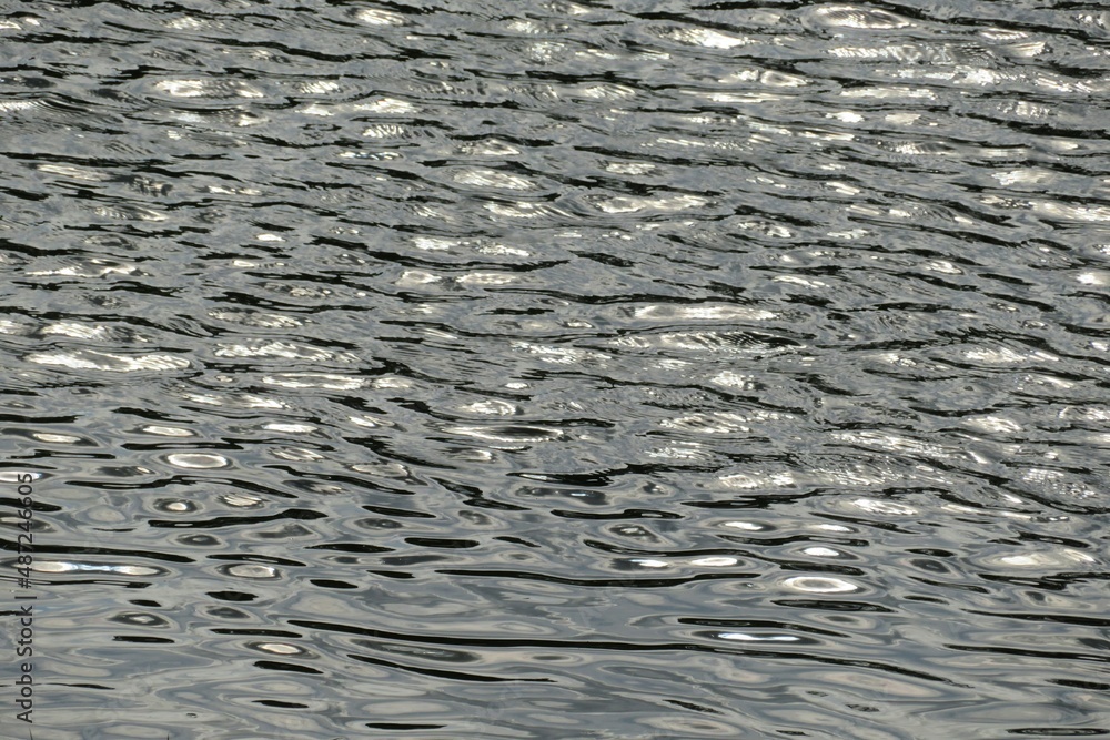 Gray water surface with sun glare in Florida nature Gray water surface with sun glare in Florida nature