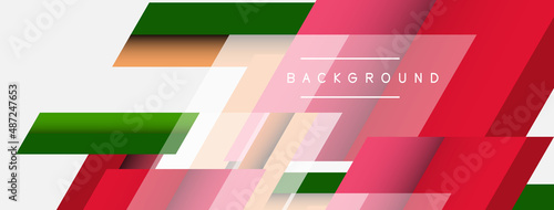 Vector background. Abstract overlapping color lines design with shadow effects. Illustration for wallpaper banner background or landing page