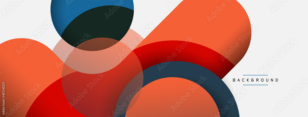 Creative geometric wallpaper. Minimal abstract background. Circles composition vector illustration for wallpaper banner background or landing page Creative geometric wallpaper. Minimal abstract background. Circles composition vector illustration for wallpaper banner background or landing page