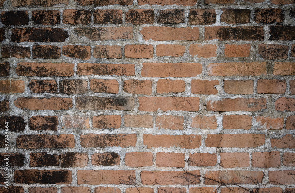 Close-up of antique brick block wall textured pattern for backgrounds and text design. Close-up of antique brick block wall textured pattern for backgrounds and text design.