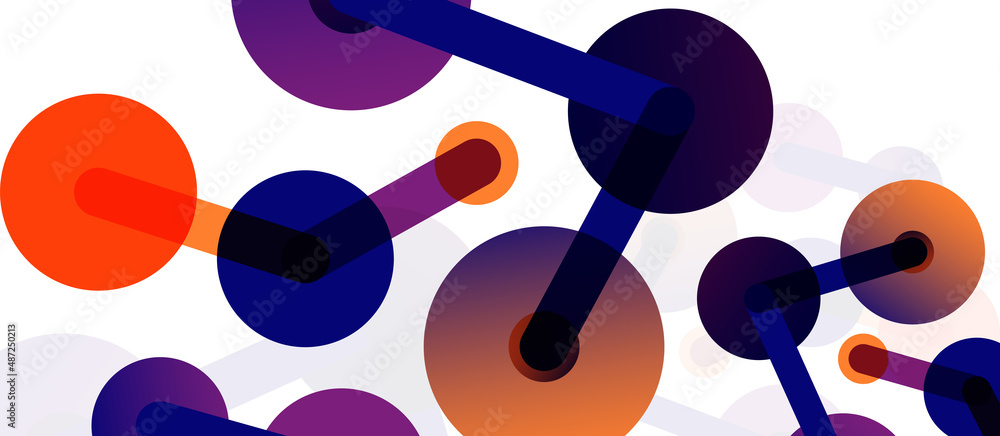 Line points connections geometric abstract background. Circles connected by lines. Trendy techno business template for wallpaper, banner, background or landing Line points connections geometric abstract background. Circles connected by lines. Trendy techno business template for wallpaper, banner, background or landing