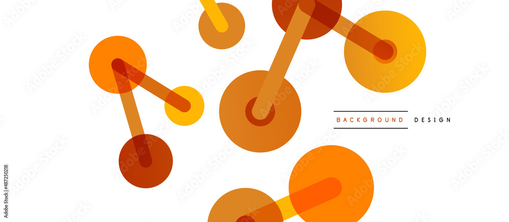 Abstract background. Round dots connected by lines. Trendy techno business template for wallpaper, banner, background or landing Abstract background. Round dots connected by lines. Trendy techno business template for wallpaper, banner, background or landing