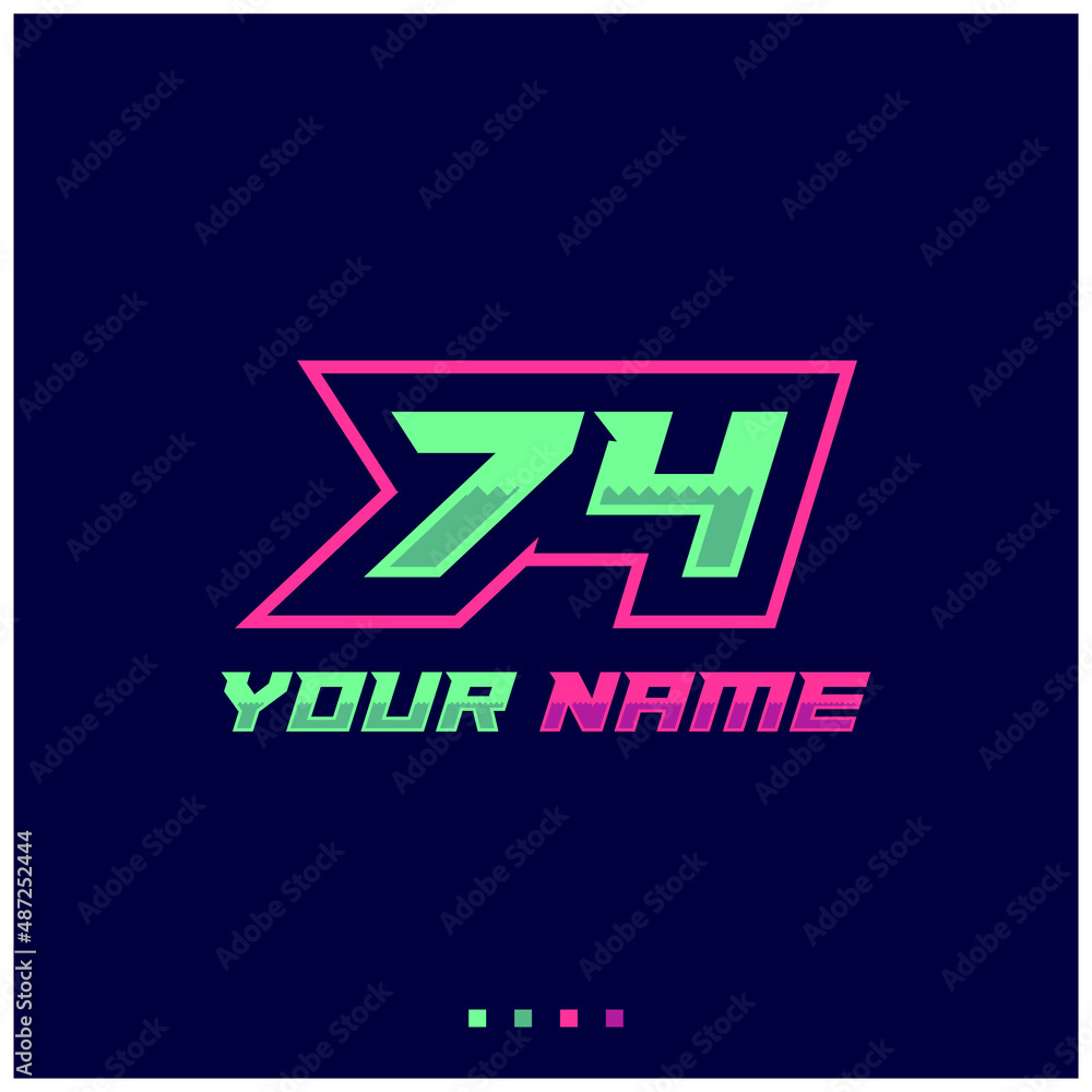 Number logo with fast speed lines. Vector sport style typeface, sports club. Number logo with fast speed lines. Vector sport style typeface, sports club.