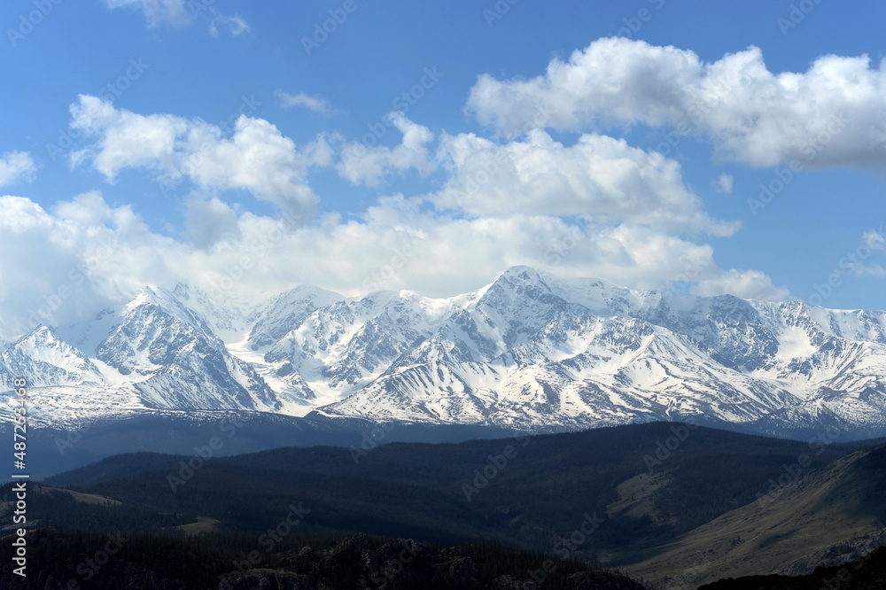 Mountain landscape near the North Chui ridge in the Kosh-Agach district of the Altai Republic. Russia Mountain landscape near the North Chui ridge in the Kosh-Agach district of the Altai Republic. Russia