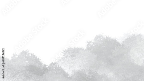 山々をイメージした水墨画風の背景素材