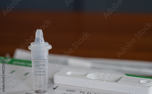 Wallpaper Mural covid-19 negative test result with antigen rapid test kit (ATK), The test showed a negative result Torontodigital.ca