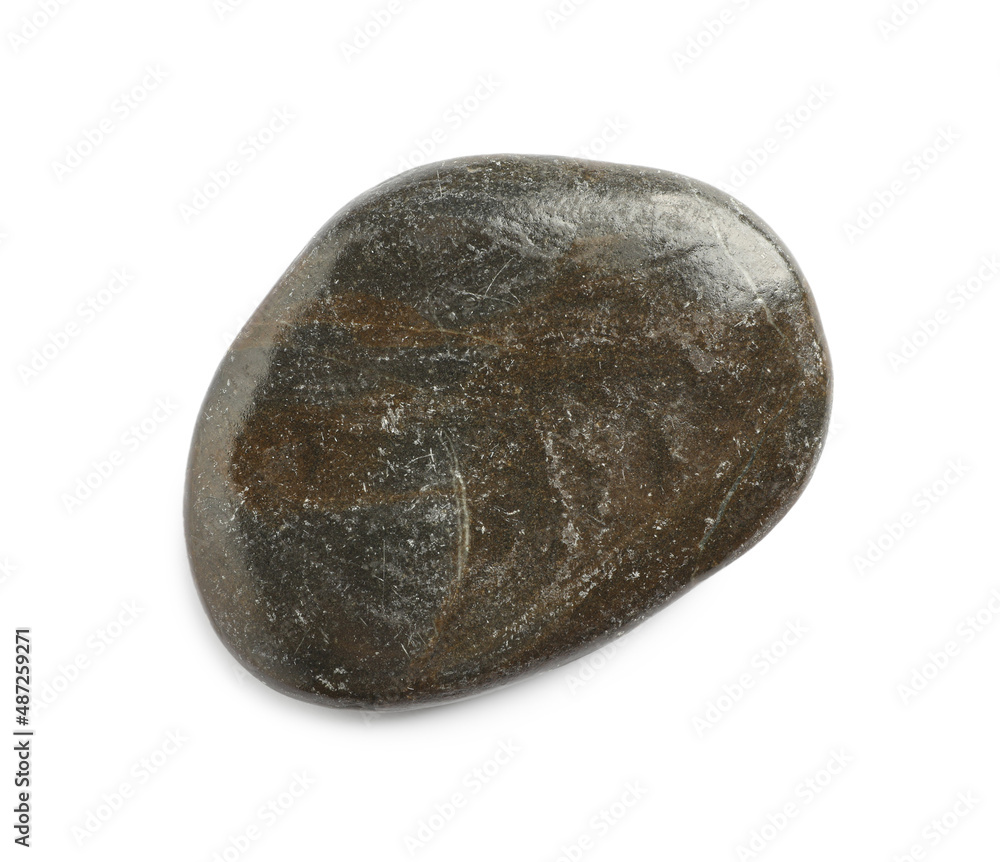 Spa stone isolated on white, top view Spa stone isolated on white, top view