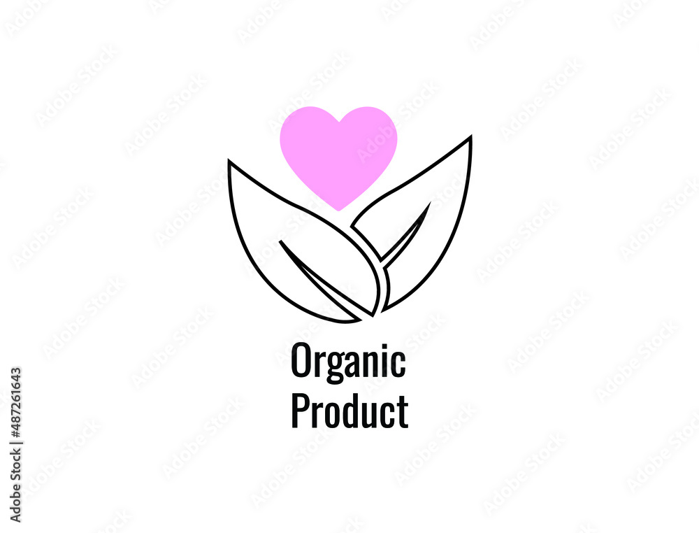 organic product icon vector illustration