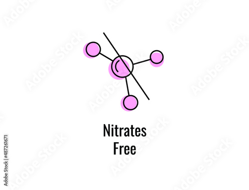 nitrates free icon vector illustration