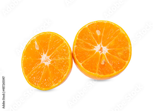 Ripe orange isolated on white background  Clipping Path