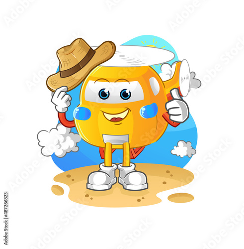 helicopter go on vacation. cartoon mascot vector