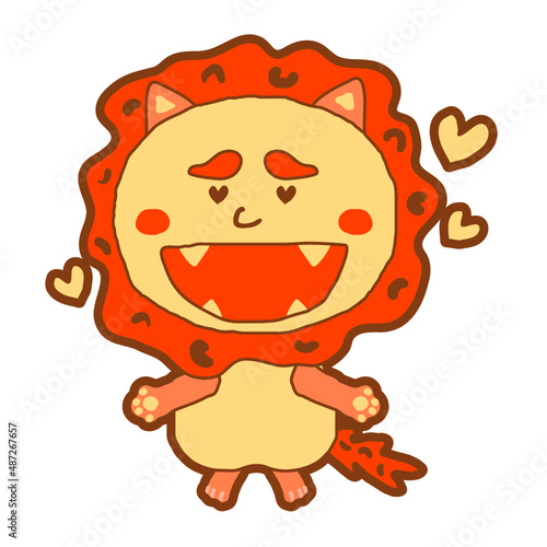 シーサー　沖縄　嬉しい　イラスト素材