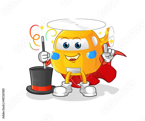 helicopter magician illustration. character vector