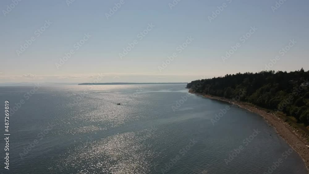 Time Lapse of British Columbia most Southern Coast - White Rock looking West at Point Roberts Washington along the 49th Parallel Canada and USA Border Time Lapse of British Columbia most Southern Coast - White Rock looking West at Point Roberts Washington along the 49th Parallel Canada and USA Border