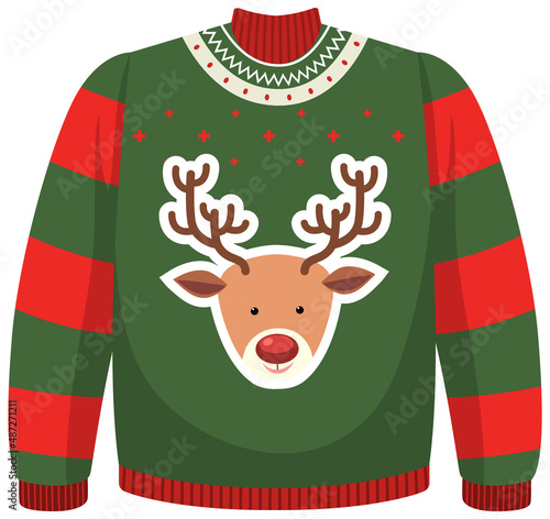 Christmas sweater with Reindeer pattern