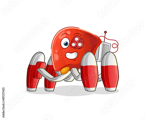 liver future robot vector. cartoon character