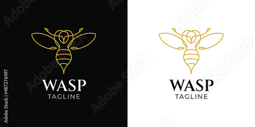 Wasp Logo Monoline Style