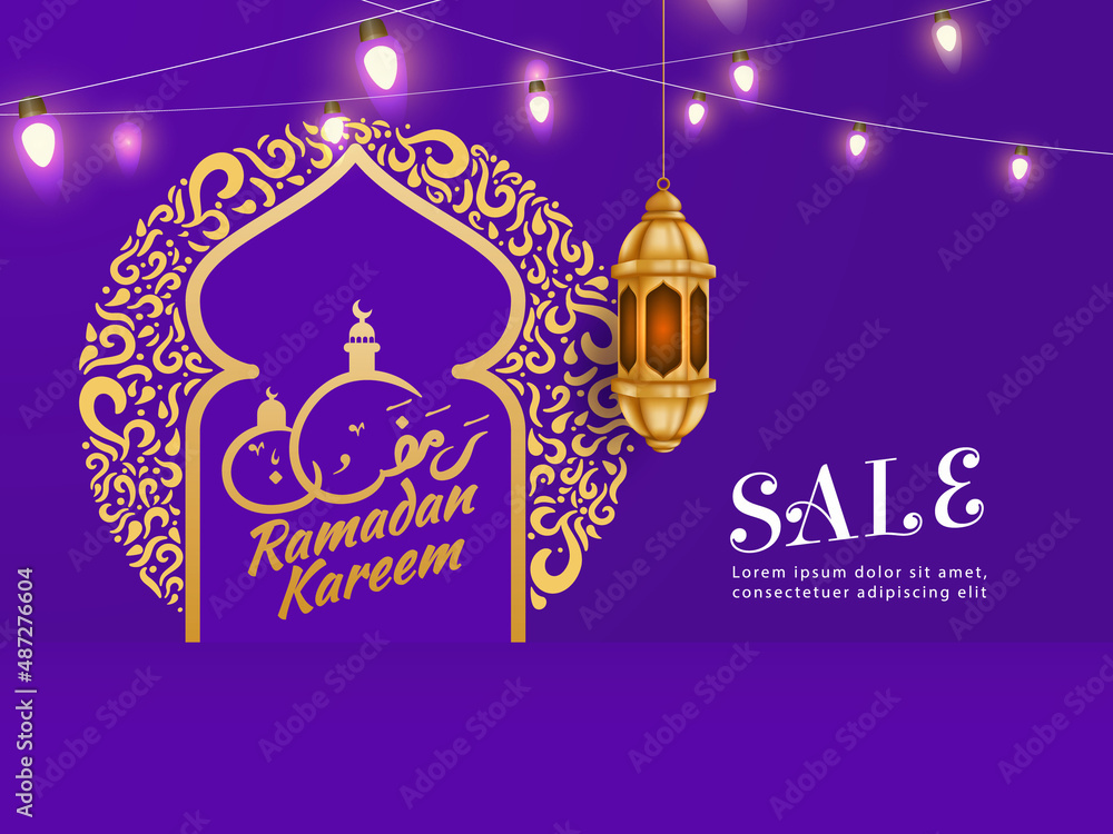 Beautiful Ramadan Kareem With Arabic Calligraphy Sale Vector Background Illustration Beautiful Ramadan Kareem With Arabic Calligraphy Sale Vector Background Illustration