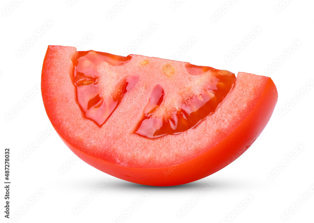 Sliced tomato on the white background Sliced tomato on the white background