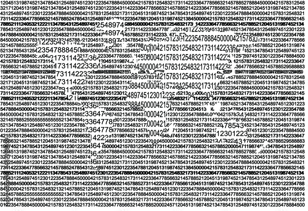 Obraz premium world map with numeric effect.
