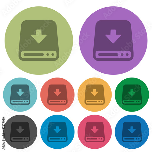 Download to hard disk color darker flat icons