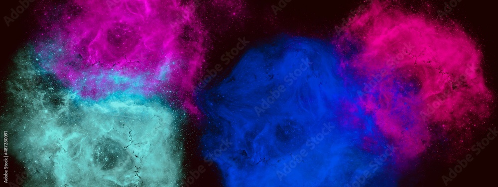 Blue and purple background made with powder texture, creative concept of galaxy design, Universe idea graphic, mixed colour with powdered painting, fluid illustration, backdrop for social media Blue and purple background made with powder texture, creative concept of galaxy design, Universe idea graphic, mixed colour with powdered painting, fluid illustration, backdrop for social media