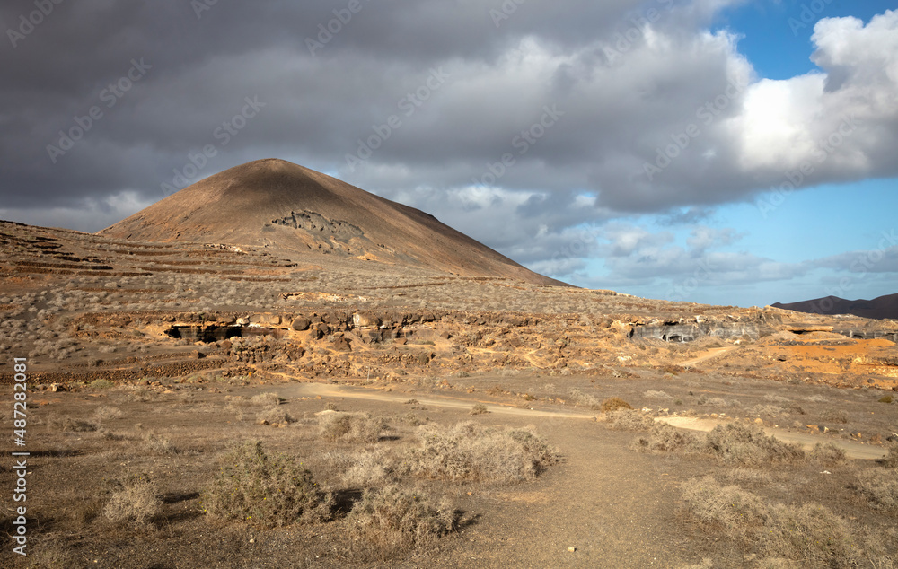 Landscape at Lanzarote island, Canary Island (Spain)