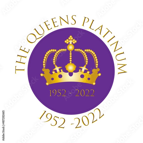 Fototapeta The Queens Platinum Jubilee 2022 - In 2022, Her Majesty The Queen will become th