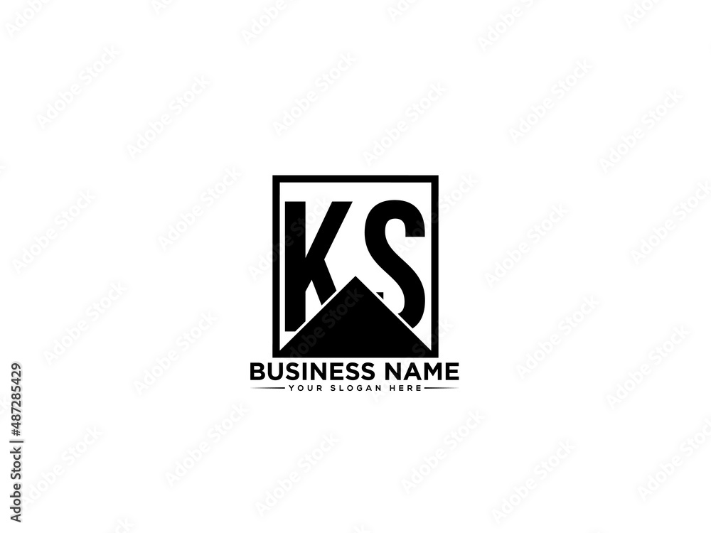 Bold Letter KS K&s initial logo design vector and Creative Ks