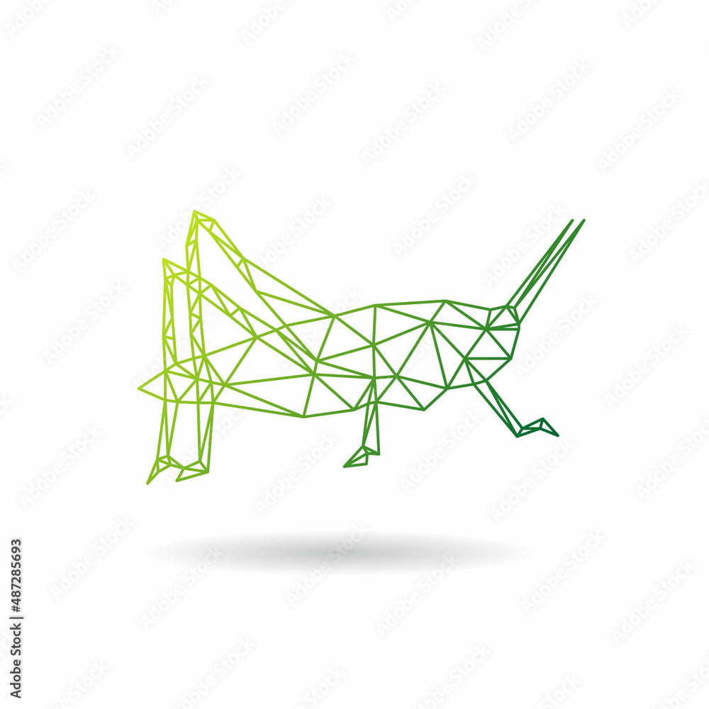 Grasshopper abstract isolated on a white backgrounds, vector illustration Grasshopper abstract isolated on a white backgrounds, vector illustration