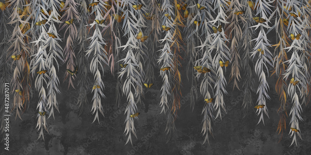 Photo wallpaper, wallpaper, mural design in the loft, classic, modern