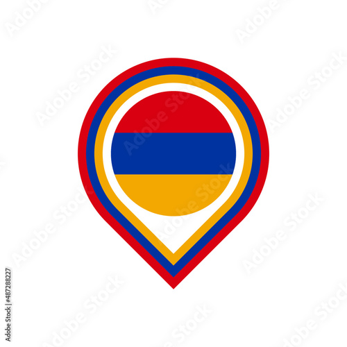 Free Download armania flag map pin icon. isolated on white background - GFXLoad