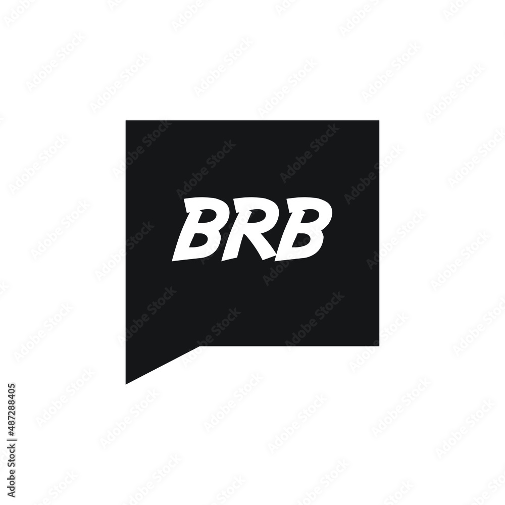 BRB talk icon design vector illustration BRB talk icon design vector illustration