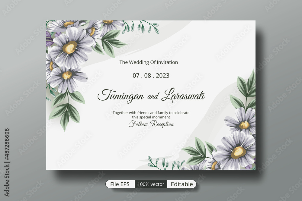 a beautiful luxury wedding invitation template that will make the party event more perfect