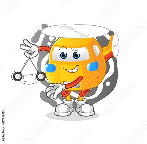 helicopter hypnotizing cartoon. cartoon mascot vector
