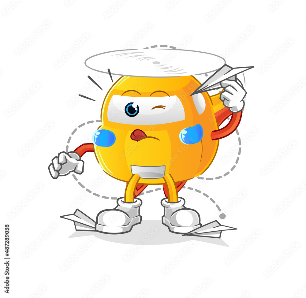 helicopter with paper plane character. cartoon mascot vector helicopter with paper plane character. cartoon mascot vector