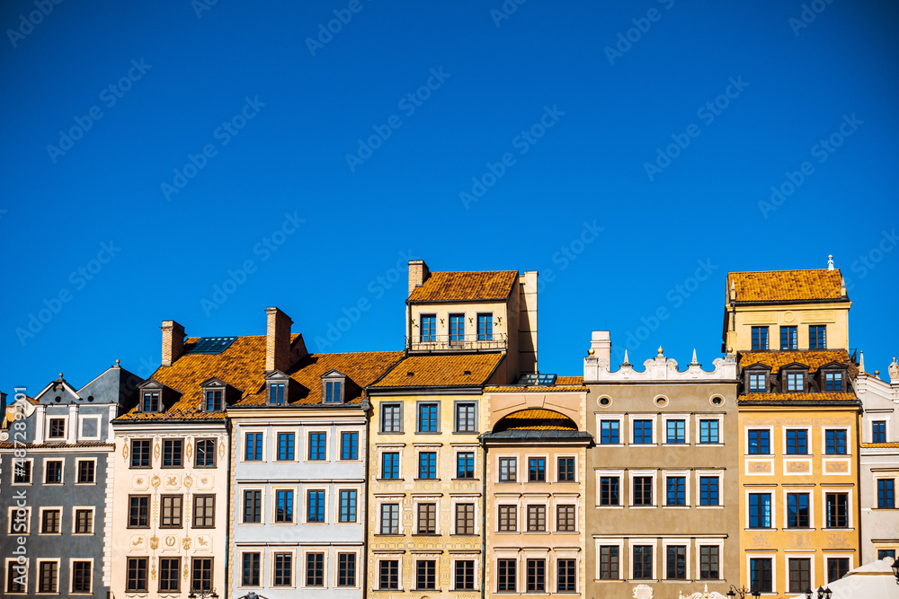 Antique building view in Old Town Warsaw, Poland Antique building view in Old Town Warsaw, Poland