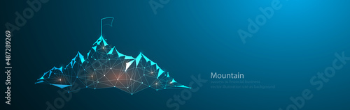 mountain success to financial business vector illustration use as background