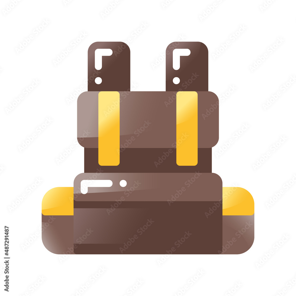 backpack flat gradient style icon. vector illustration for graphic design, website, app backpack flat gradient style icon. vector illustration for graphic design, website, app