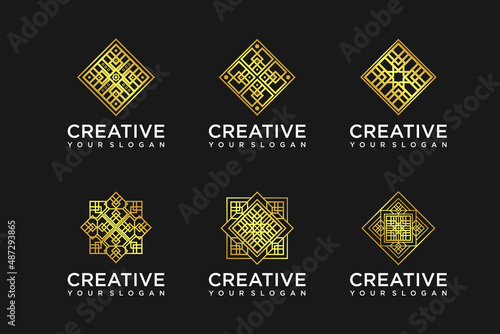 Fototapeta Naklejka Na Ścianę i Meble -  set of mandala,pattern, logo inspiration for your business.