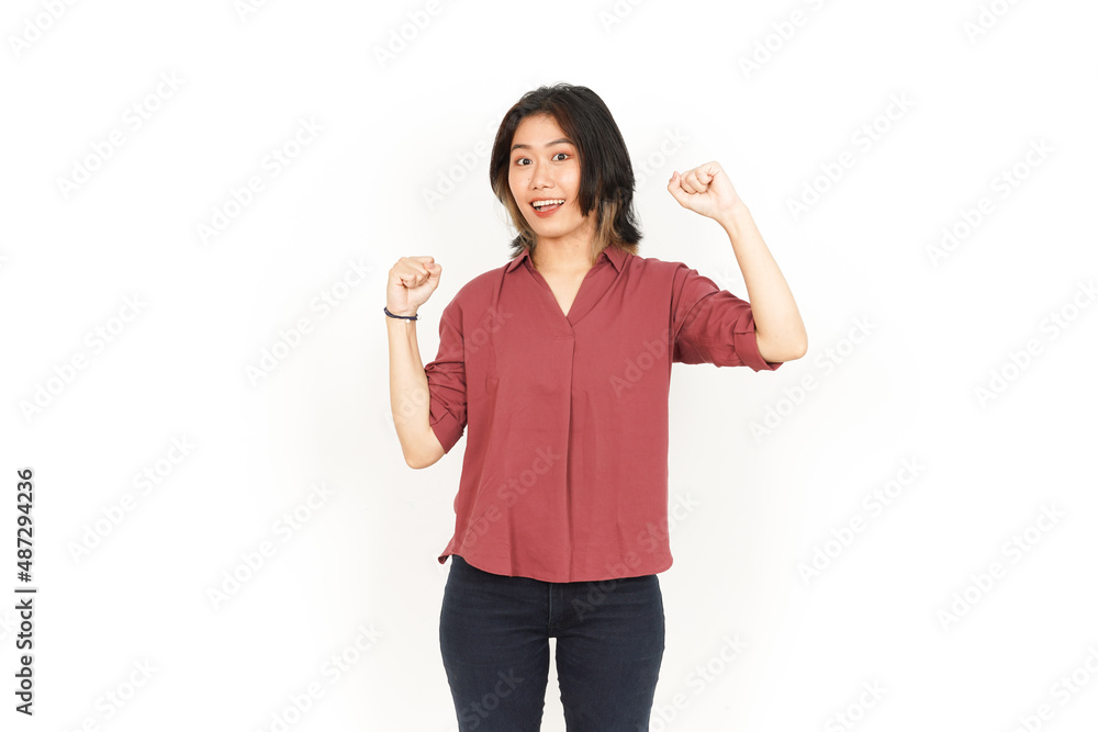 Dancing Of Beautiful Asian Woman Isolated On White Background Dancing Of Beautiful Asian Woman Isolated On White Background