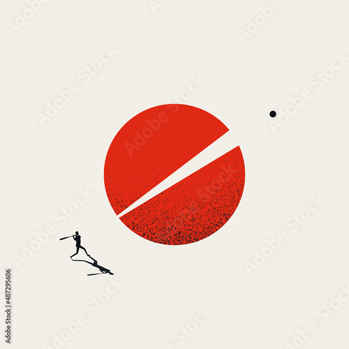 Disrupt business vector concept. Symbol of change, innovation, evolution, challenge. Minimal illustration