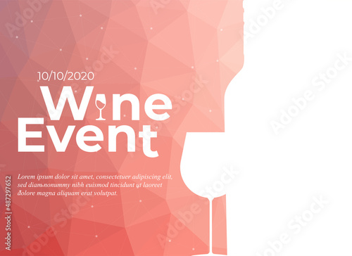 Design for wine event vector colorful background