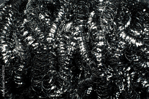 Close up of twisted gray metal