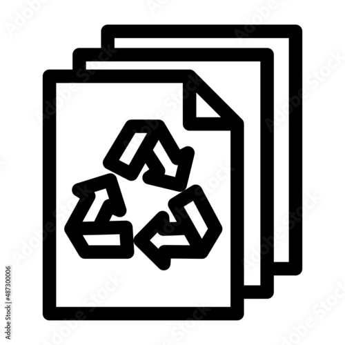 Recycle paper icon