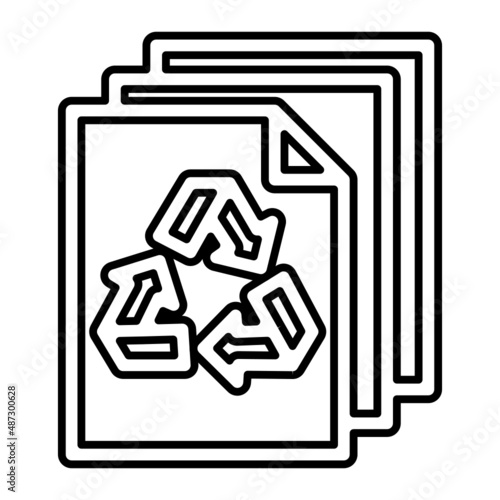 Recycle paper icon
